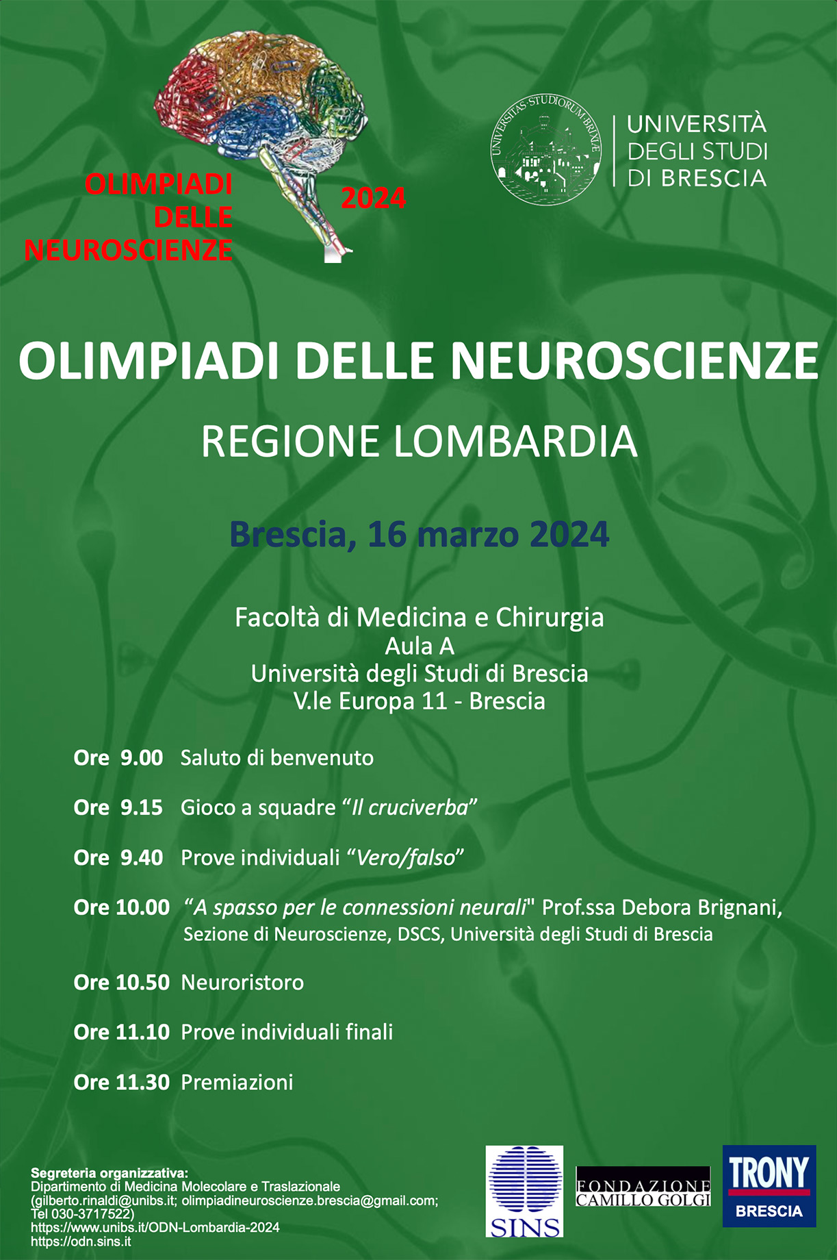 OLIMPIADI delle Neuroscienze 2024 Regione Lombardia